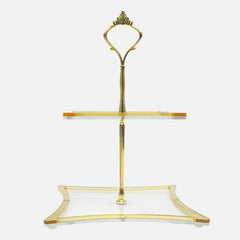 2 Tier Luxurious Serving Stand (Gold)