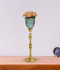 Stylish Blue and Gold Brass Flower pot