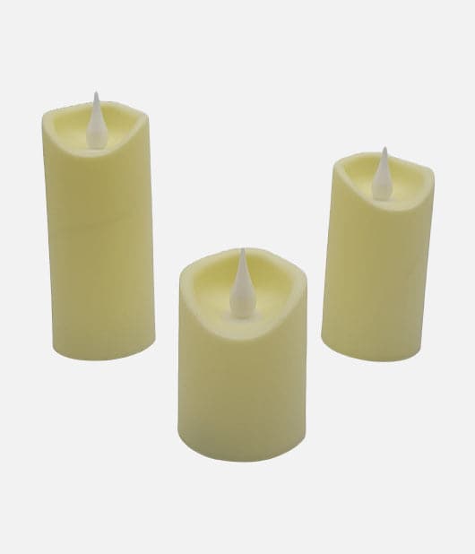 Set of 3 Weather-Resistant LED Candles