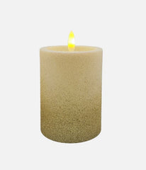 Battery-operated flameless candles with golden ombre