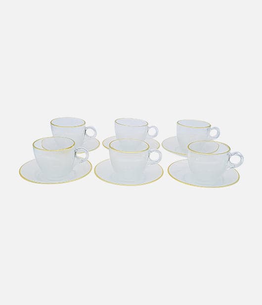 Gold Line Tea Cups and Saucers