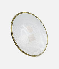 Clear Glass Gold Stroke Plate