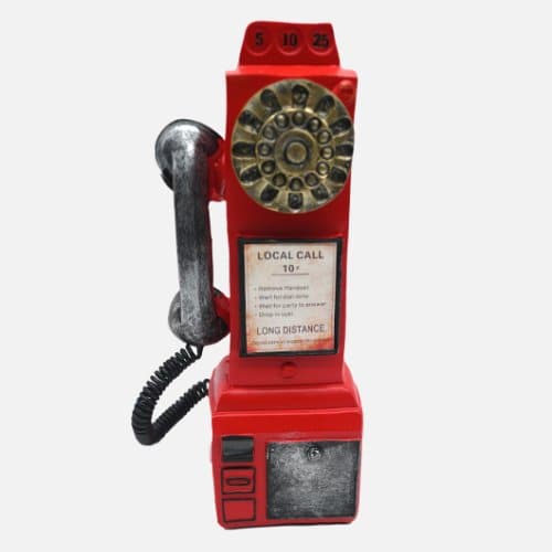 Resin Vintage European Payphone Booth