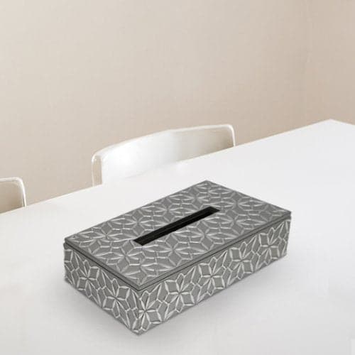 Silver Decorative Tissue Box
