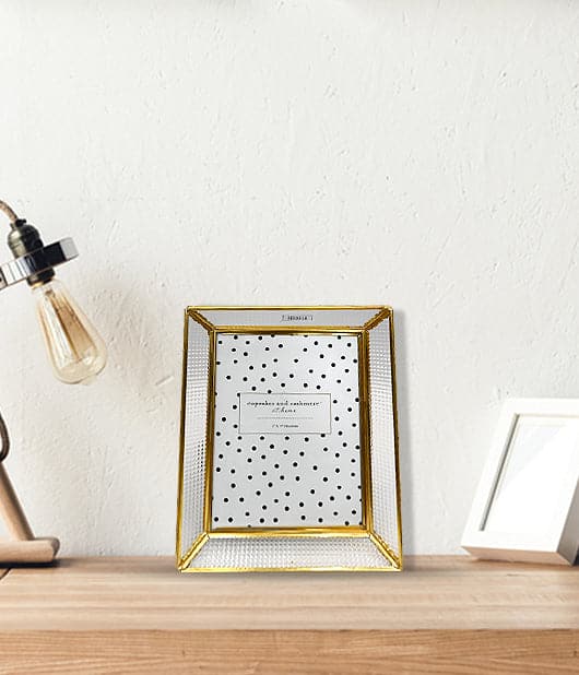 Gold Photo Frame With Black Stand