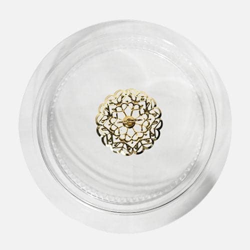 Transparent Serving Box With Gold Lid