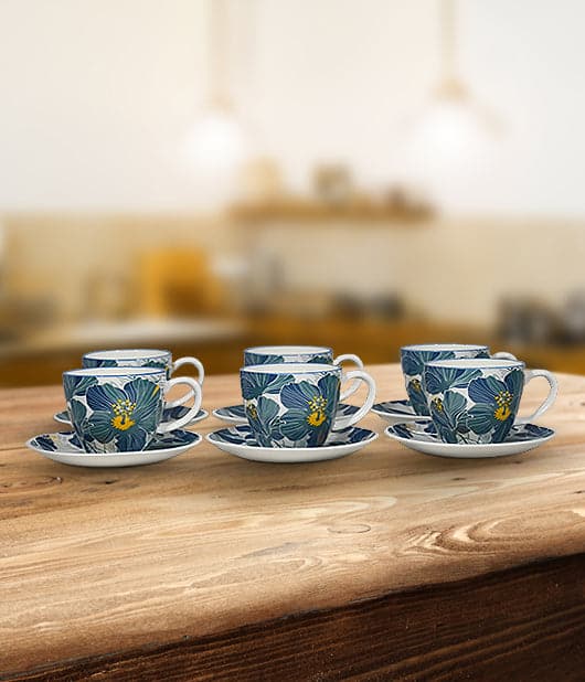 Floral Tea Cup With Saucer Set