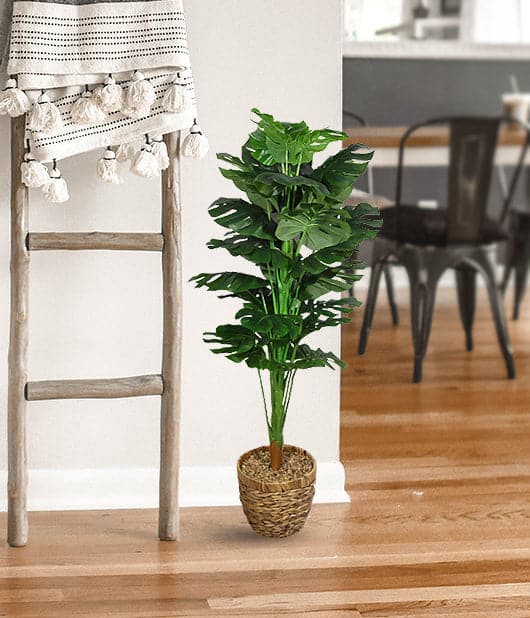 Swiss Cheese Artificial Potted Plant