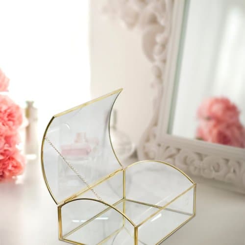 Transparent Glass Jewelry Box