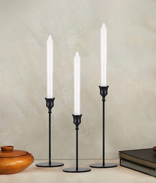 Candlestick Stand Holder In Black Color