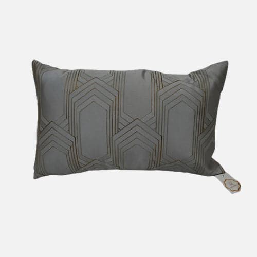 Rectangle Shape Geometrical Design Cushion Cover 2pc Set