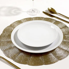 Metal Table Mat In Golden Color