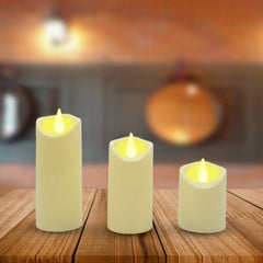 Set of 3 Weather-Resistant LED Candles