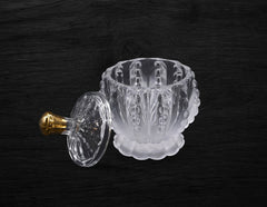 Vintage Glass Decorative Jar with Lid