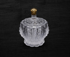 Vintage Glass Decorative Jar with Lid