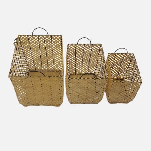 Bamboo Storage Basket 3pc Set