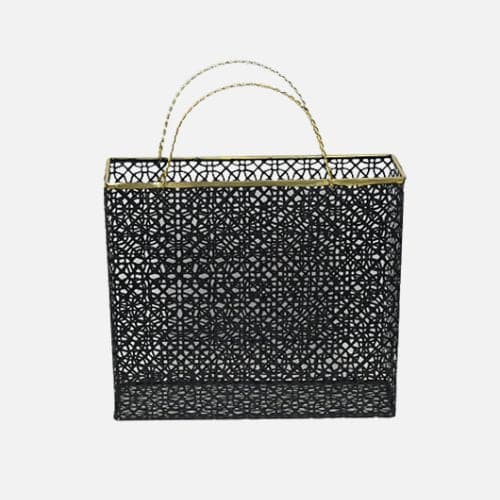 Black Gift Bag With Golden Handle