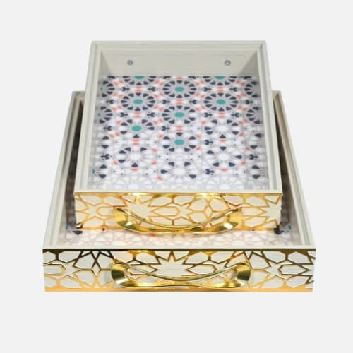 Decorative Food Serving Tray (Set of 2)