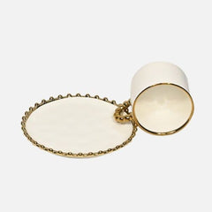 Gold Studded Cup Saucer - homeelgance.ae