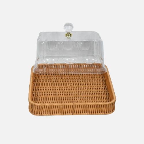 Royal Multi-Purpose Cake Tray With Clear Acrylic Cover