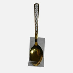 Floral Design Golden Spoon Set (6 Pcs)