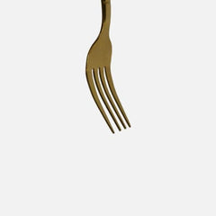 Geometrical Design Golden Fork Set (6 Pcs)