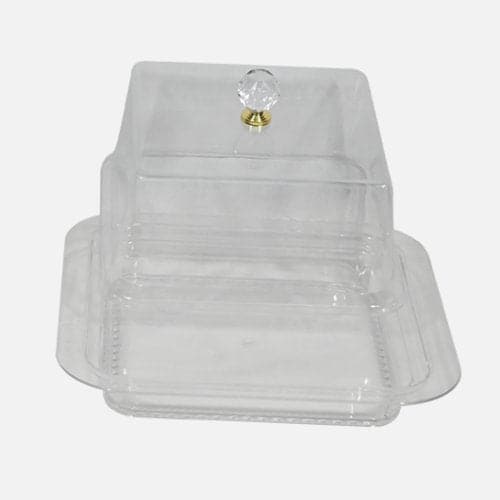 Square Acrylic Cake Box With Snap On Lid
