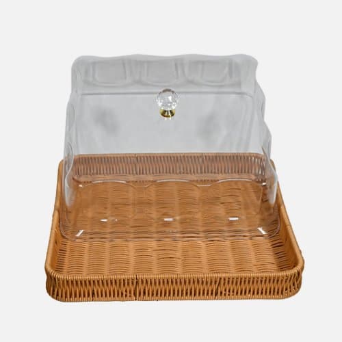 Stylish Multi-Purpose Cake Tray With Clear Acrylic Cover